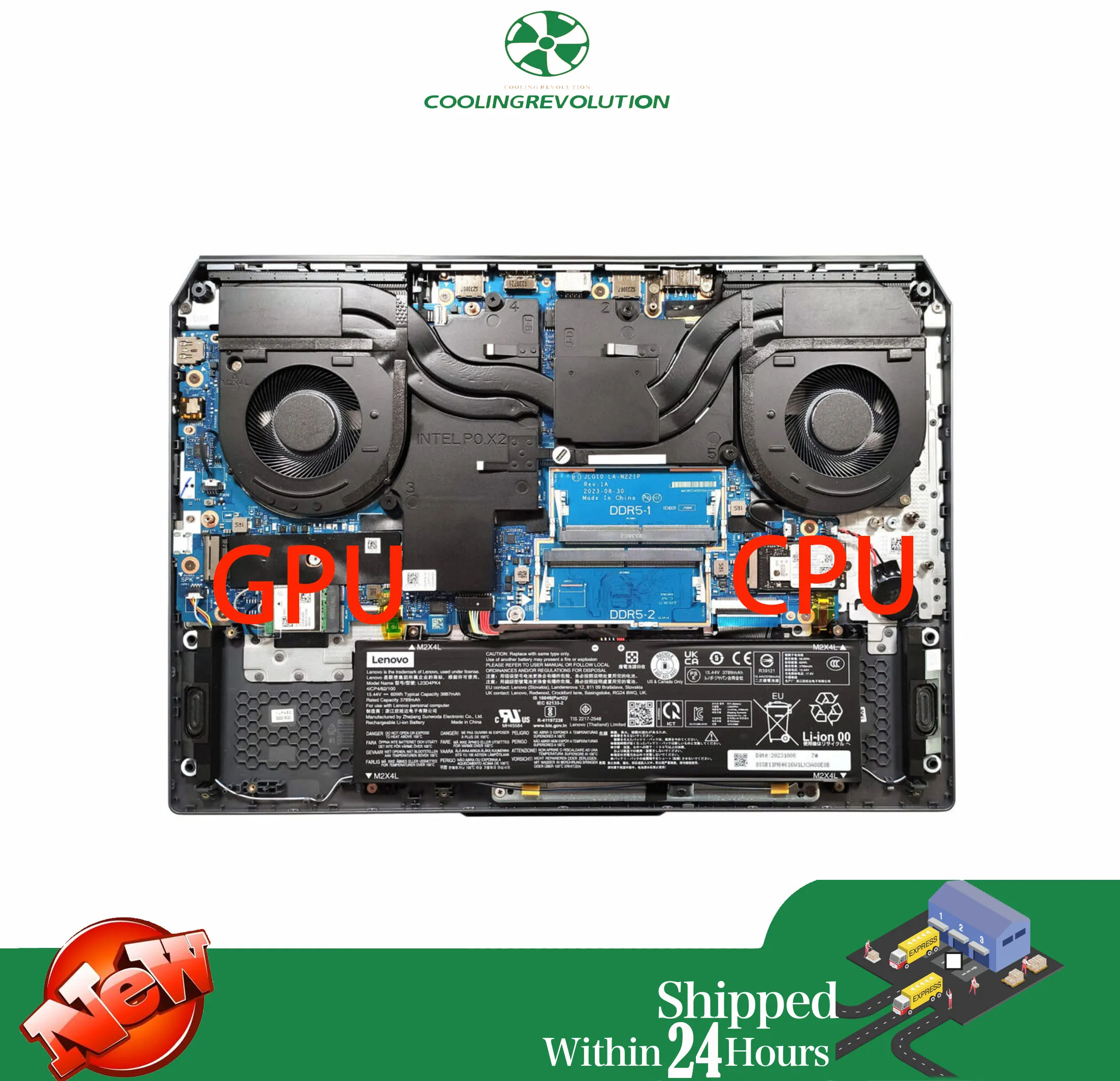 Ventilador de refrigeración GPU para CPU de ordenador portátil para Lenovo LOQ 15AHP9 15IAX91 15IAX9 15IRX9 5H40S21051 5H40S21049 5H40S21050 5H40S21053 - imagen 2