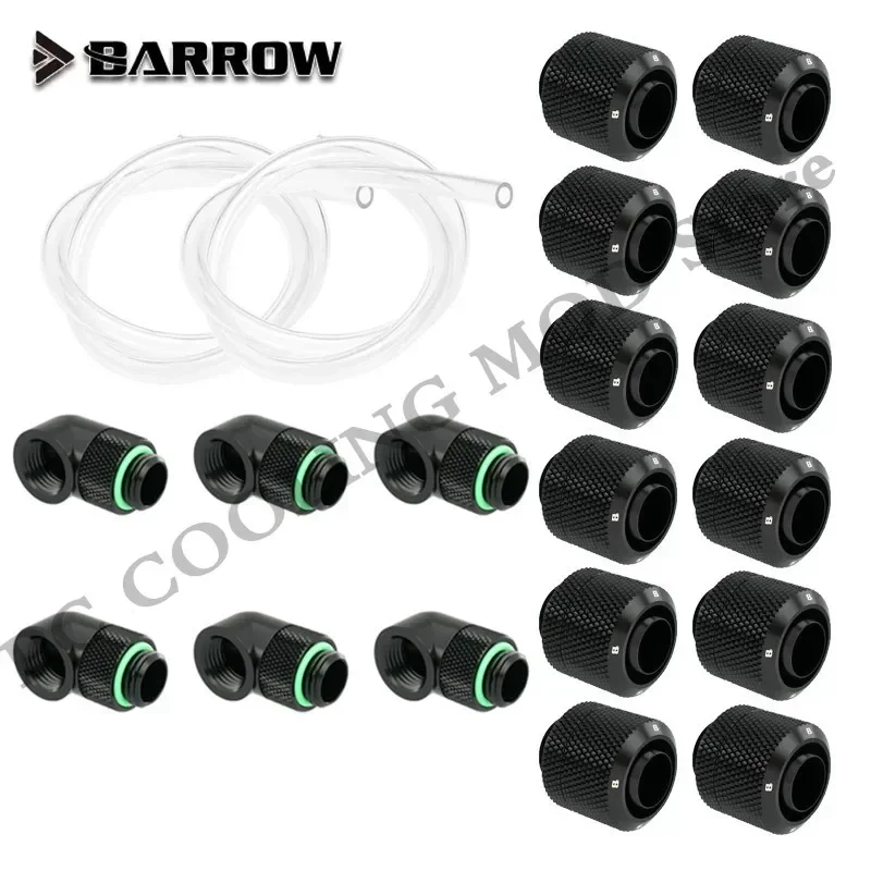 Kit combinado de accesorios de tubo blando para carretilla, manguera de 3/8 pulgadas, 9,5x15,9mm/9,5x12,7mm, accesorios de conector de sistema de refrigeración por agua para PC DIY - imagen 3