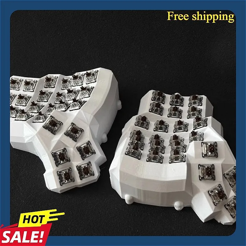 Dactyl Manuform-Kit de teclado dividido curvo 4x6, Teclado mecánico ergonómico dividido con soldadura con cable, accesorios para juegos y oficina