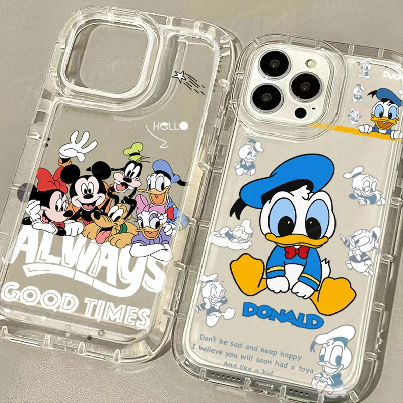 Disney-funda transparente para Samsung Galaxy, carcasa de Mickey, Pato Donald, S24 Ultra, S23, S22, S21 FE, S20 Plus, Note 20, 10 Pro, A34, A54, A33, A53