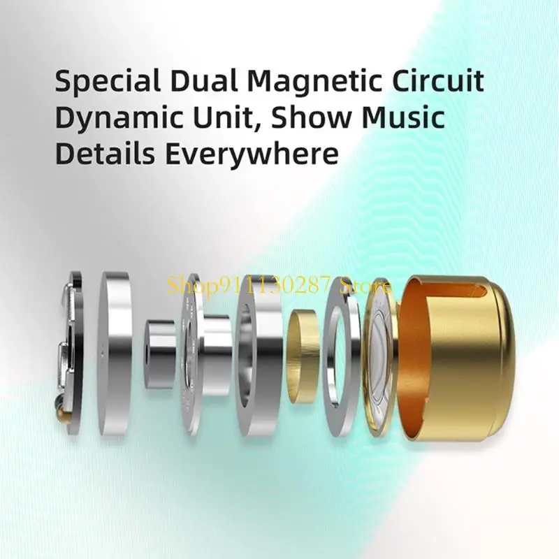 Auricular alambre J1HC con micrófonos y control voz para adultos Hombre Mujeres Auriculares pequeños - imagen 5