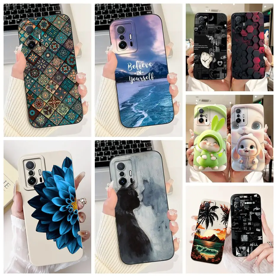 Para Xiaomi 11T Pro funda Mi11T Linda funda pintada de caramelo a prueba de golpes funda de teléfono de silicona suave para Xiaomi Mi 11T Pro 11TPro 5G Shell