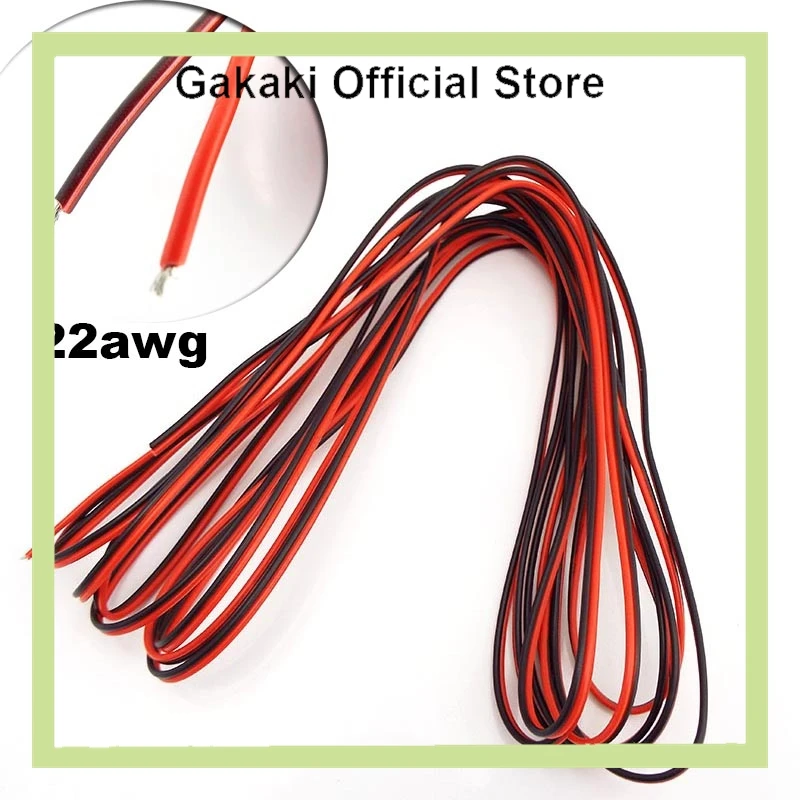 Cable con cable de PVC con aislamiento de cobre estañado de 2 pines, extensión eléctrica de 22 awg, conexión DIY para iluminación de tira LED