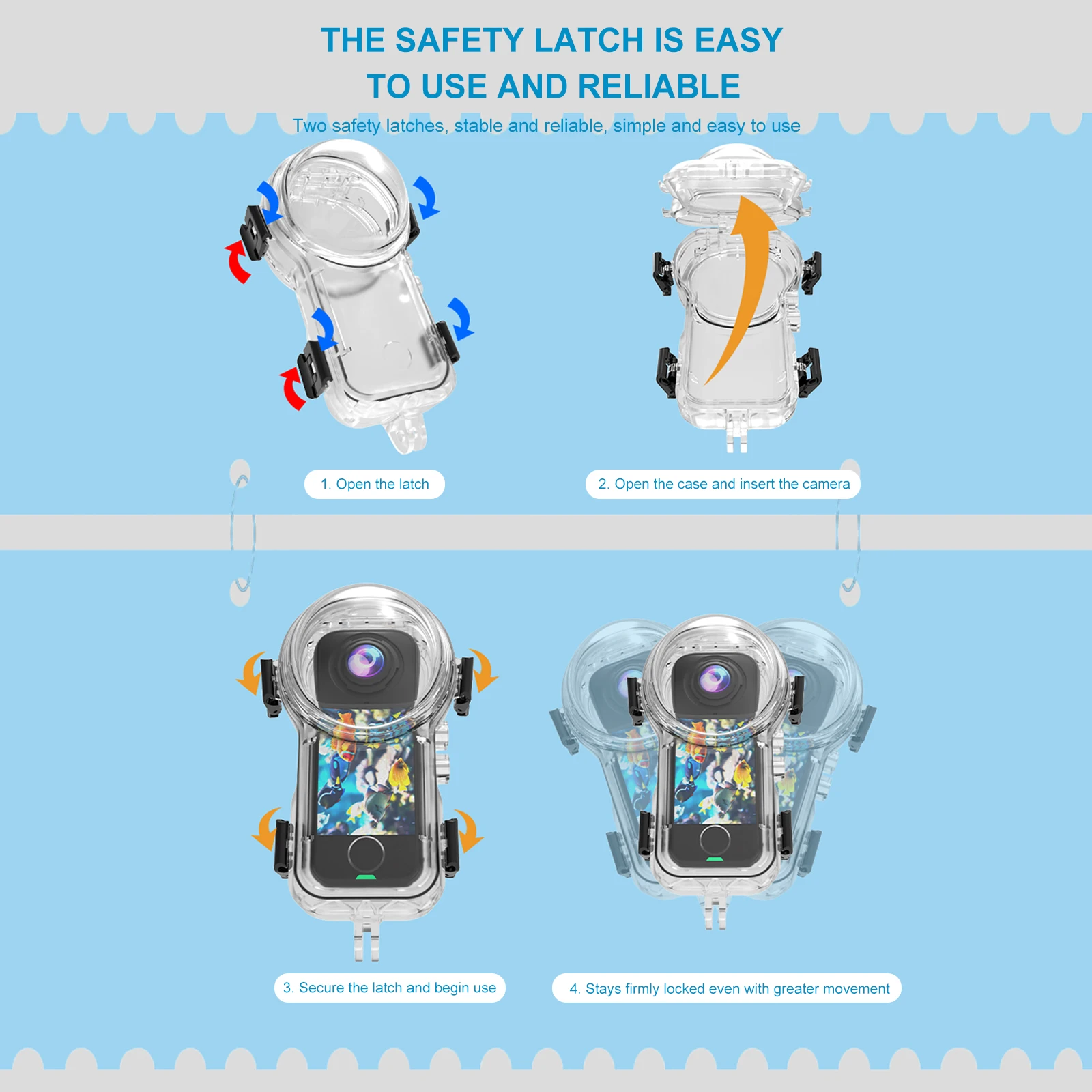 Funda impermeable para buceo, carcasa protectora para submarinismo, carcasa para cámara Insta360 X4 Air - imagen 5