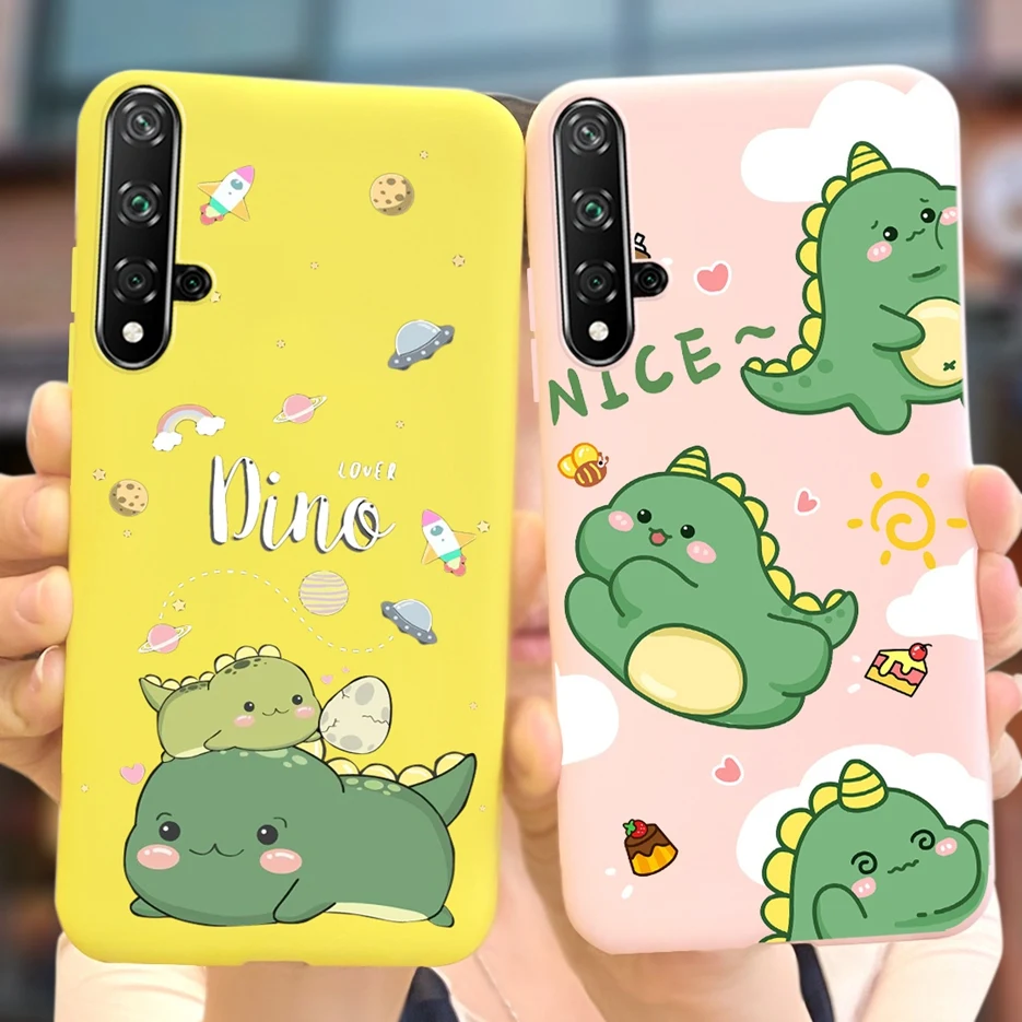 Funda de silicona suave para teléfono Huawei Nova 5T Honor 20, carcasa trasera con dibujos de dinosaurios - imagen 3