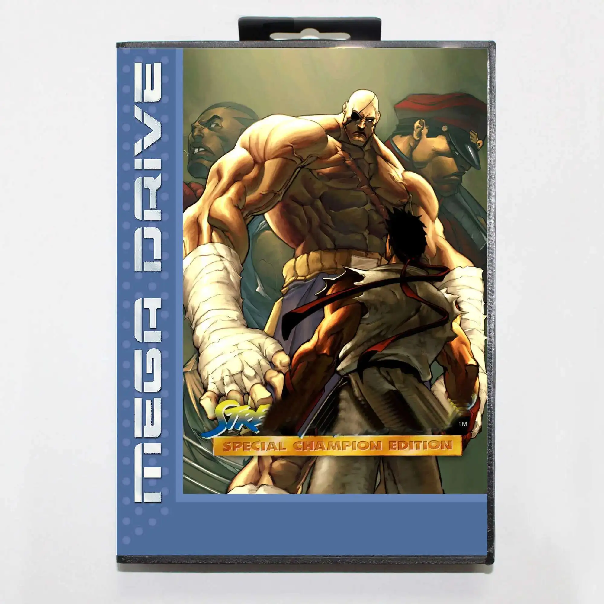 Tarjeta de juego SF2 SCE MD con caja EUR para sistema Sega Megadrive Genesis de 16 bits