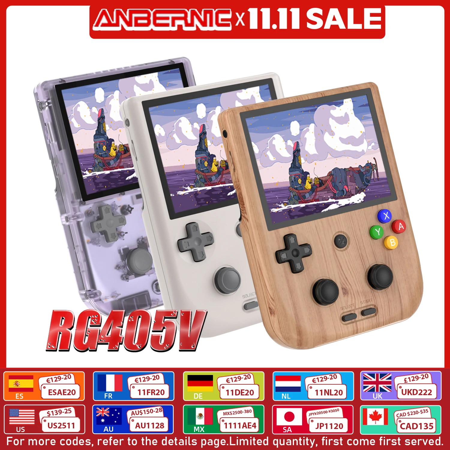 ANBERNIC RG405V Consola de juegos portátil Pantalla táctil IPS de 4 pulgadas Android 12 Unisoc Tiger T618 Reproductor de juegos de 64 bits 5500 mAh Actualización OTA Streaming Compatible-con-Googleplay Navidad