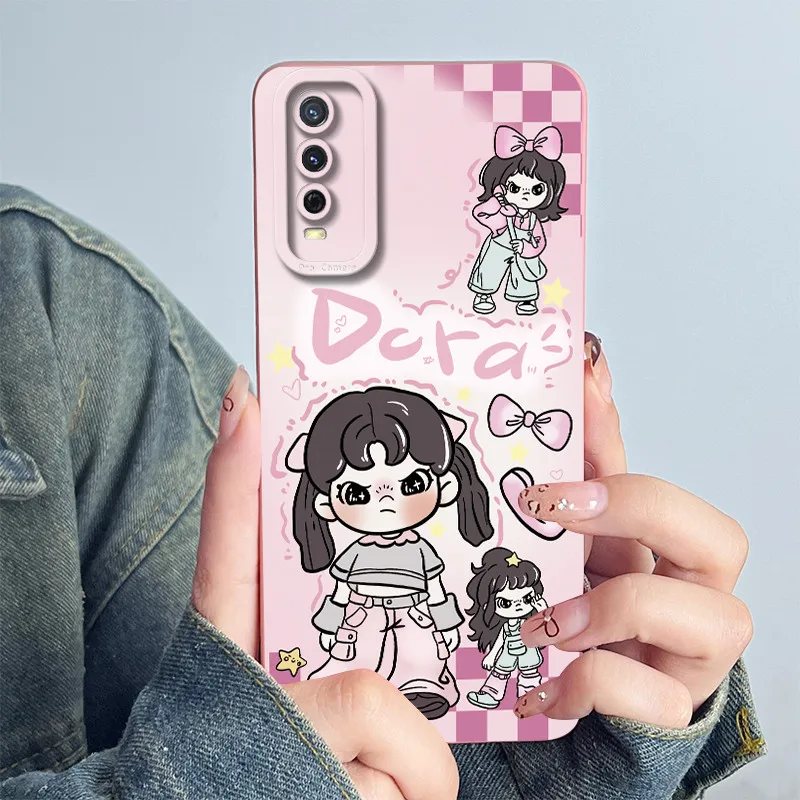 Para Vivo Y20 Y20i Y20s Y20G funda trasera de silicona suave mate para teléfono Vivo V2027 V2028 Y11s Y12S carcasas protectoras de parachoques - imagen 2