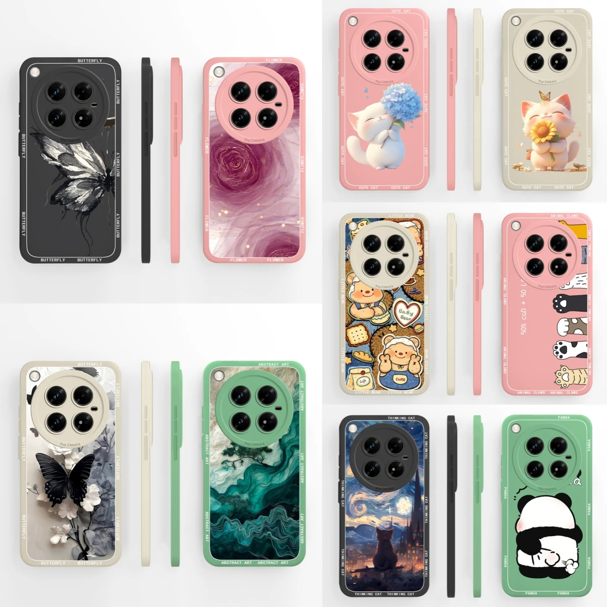 Para Infinix Zero 40 4G 5G Funda de teléfono tinta mariposa carcasa creativa para Infinix Zero40 Funda de silicona líquida suave y suave