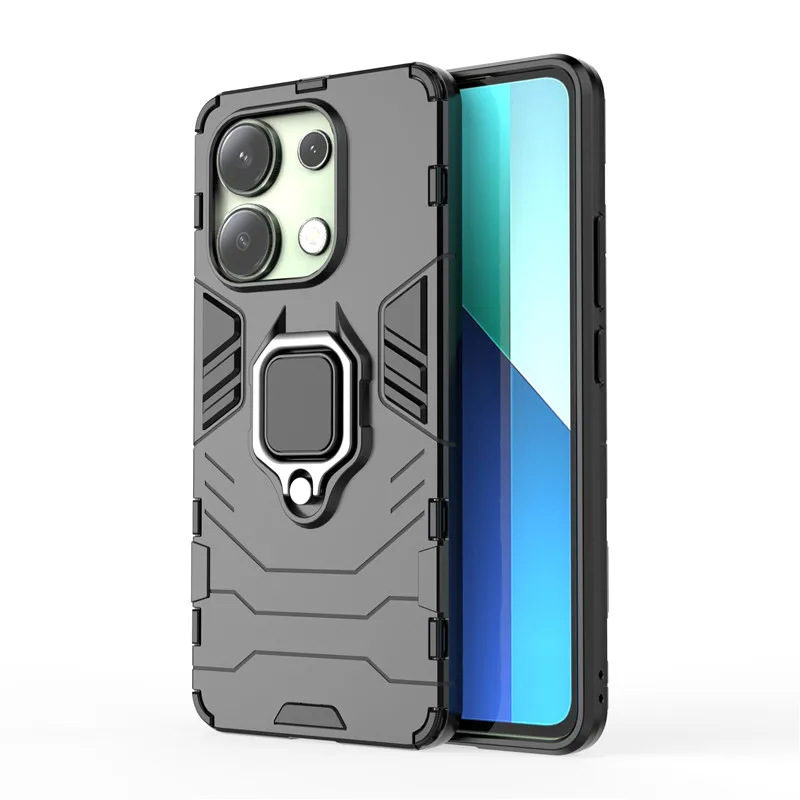Funda protectora para Redmi Note 13, 4G, 11, 12, 13 Pro Plus, 5G, armadura dura, anillo de dedo, parachoques para Redmi 13C, 12C - imagen 3