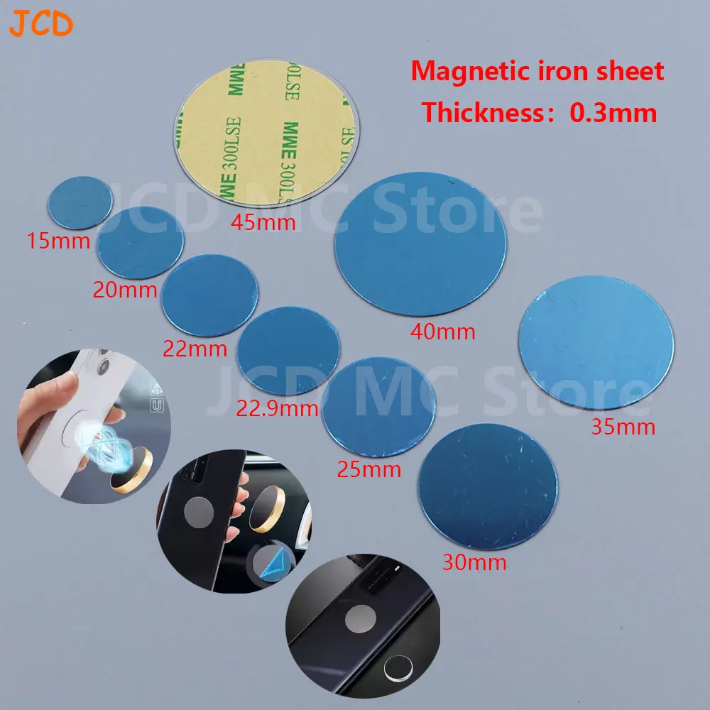 10 Uds placa de Metal disco hoja de hierro imán soporte para teléfono móvil para soporte magnético para teléfono de coche Holde 15/20/22/22,9/25/30/35/40/45mm - imagen 2