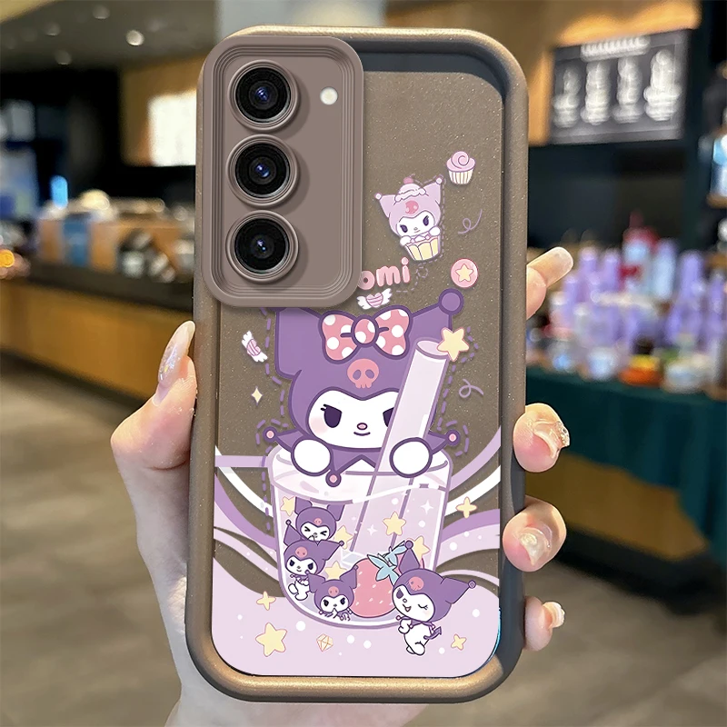 Sanrio Hello Kitty Kuromi funda de teléfono de dibujos animados para Samsung Galaxy S24 S23 S22 S21 Ultra Plus S23 S21 S20 TPU cubierta trasera a prueba de golpes - imagen 4