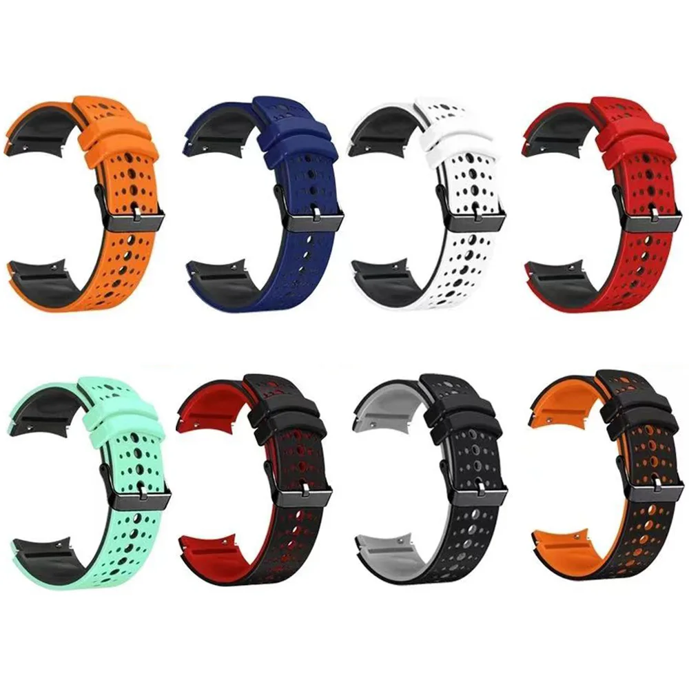 Para Samsung Galaxy Watch 7 44mm 40mm bandas Galaxy Watch 6 5 Pro 6 Classic 43mm 47mm 4 42/46mm pulsera de silicona con extremo curvado - imagen 3