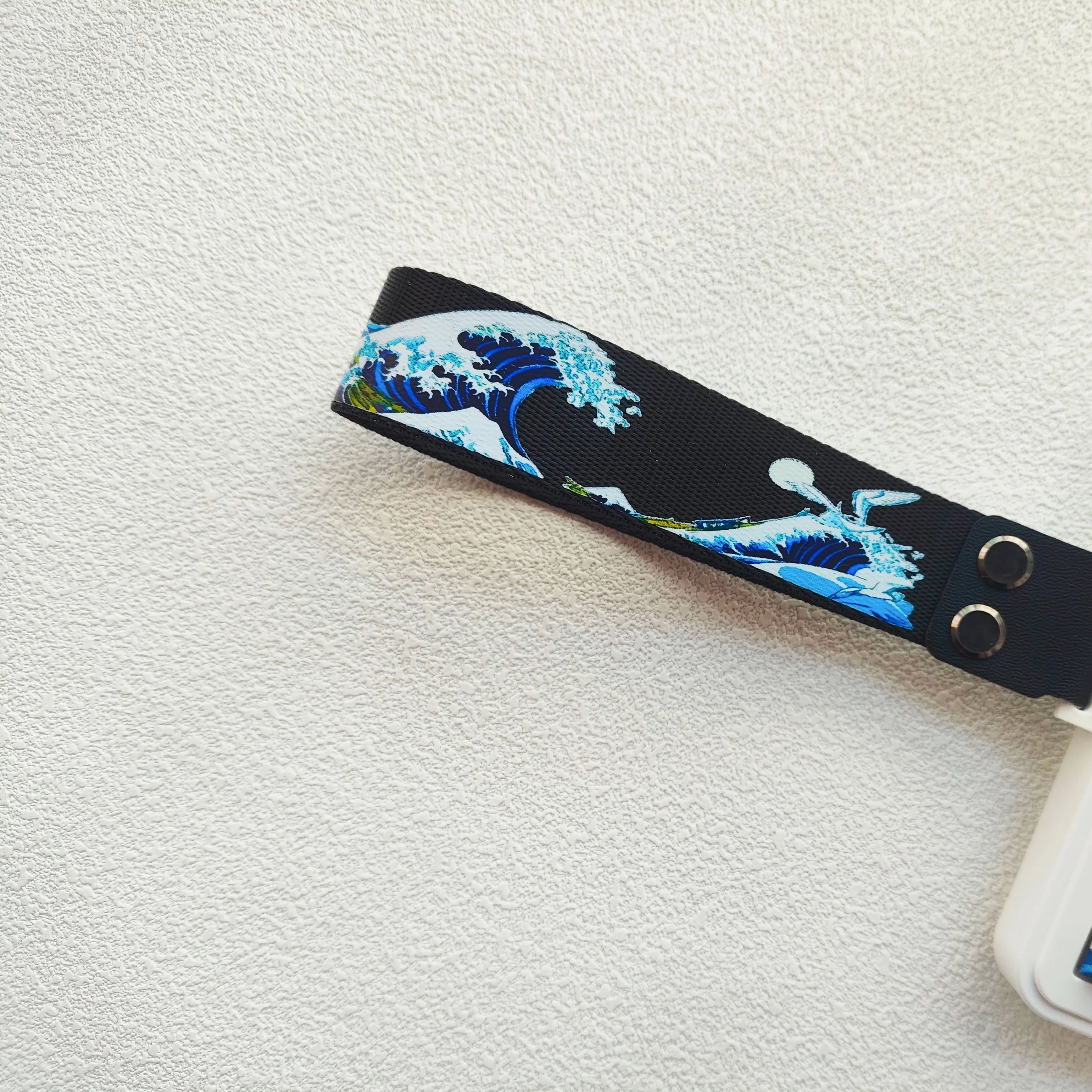 Accesorios para teclado Kanagawa, correa de cinta negra Compatible con Wooting 60HE y ATK68, correa de nailon personalizada para teclado mecánico - imagen 3