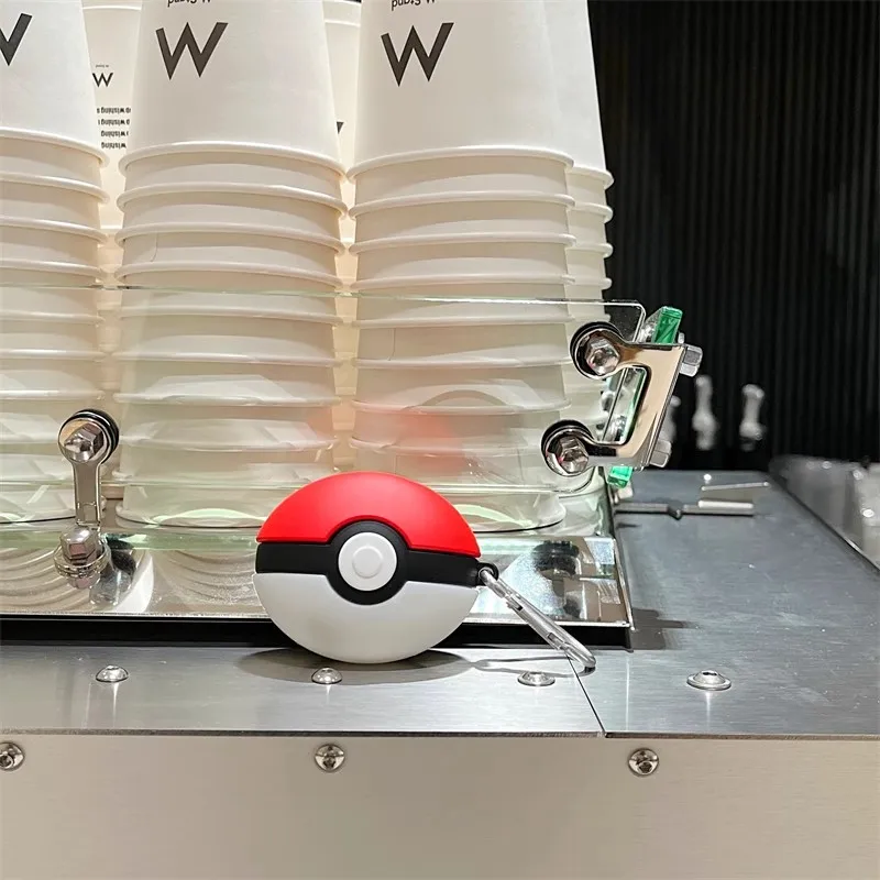 Potdemiel Pokemon Poké Ball funda para auriculares Sony WF-1000XM5 auriculares inalámbricos de silicona caja de carga funda protectora con gancho - imagen 4