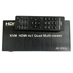 Switch KVM HDMI 4×1 4K 60Hz – Multivisor PIP y Rotación Pantalla