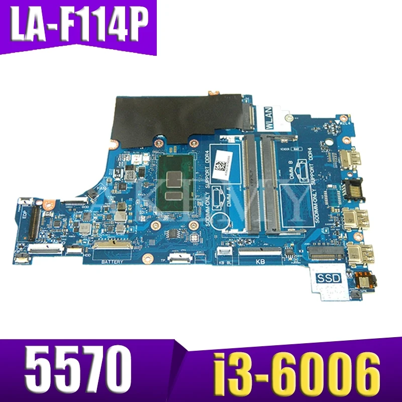 Para Dell Inspiron 15 5570 5770 placa base LA-F114P 4415U i3 i5 i7 6/7/8th Gen 0M39NY 06PT7V 0H0WK9 placa base Vostro 3510