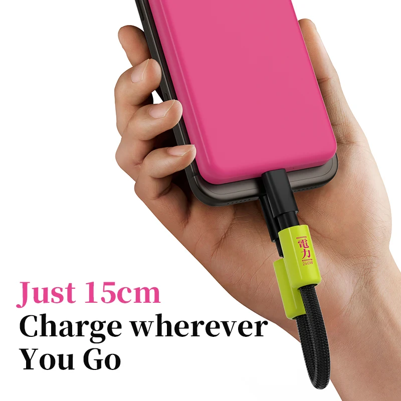 Hagibis Cordón para teléfono móvil Cable tipo C Llavero portátil Cable de carga USB C a C Cable de muñeca para iPhone 17 Pro Power Bank SSD - imagen 5