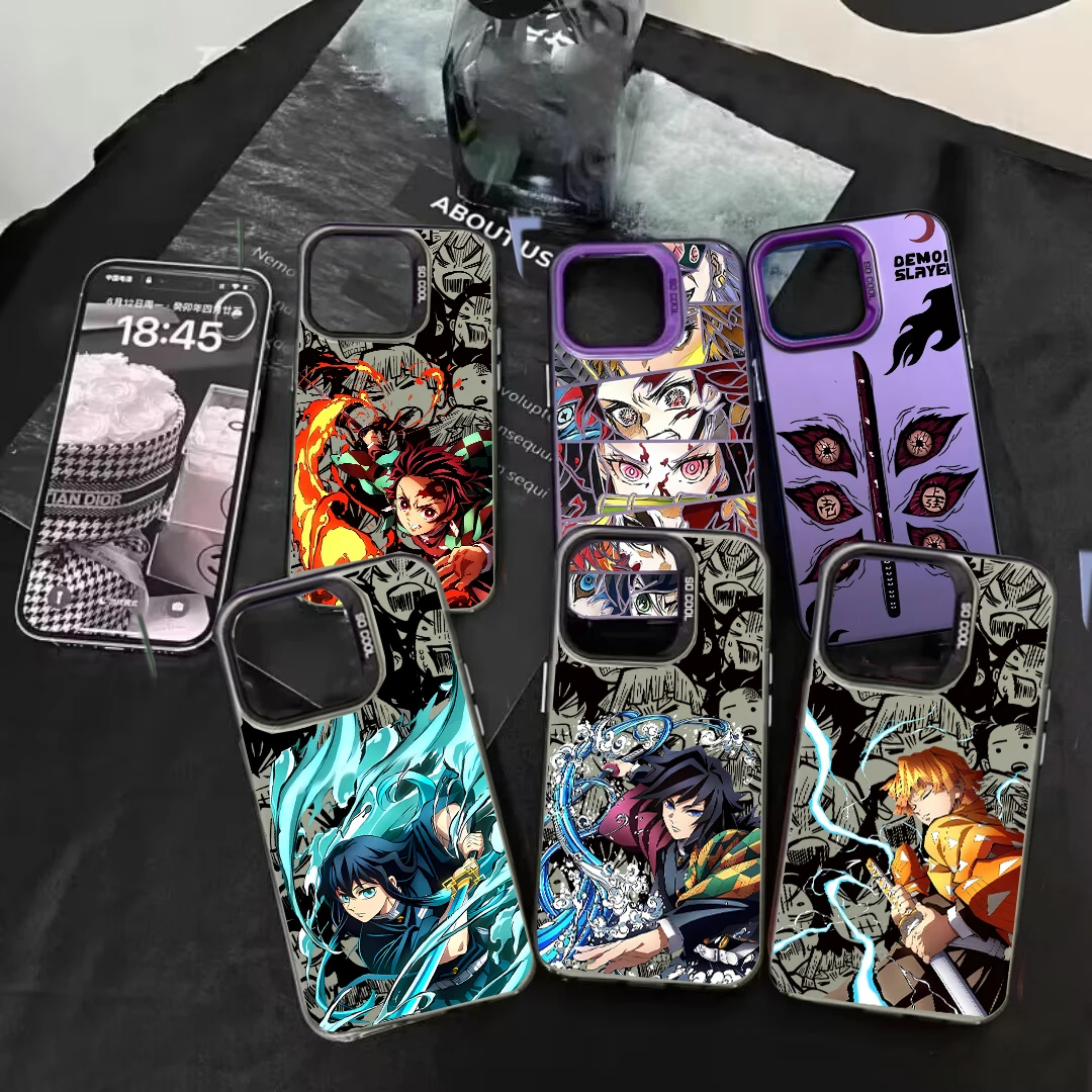 Funda de Anime con ojos Demon Slayer de cómic para Realme 14 5G Pro Plus 12 11 Pro C75 C53 C55 C35 C15 C12 C21Y C63 5 5I, cubierta mate IMD