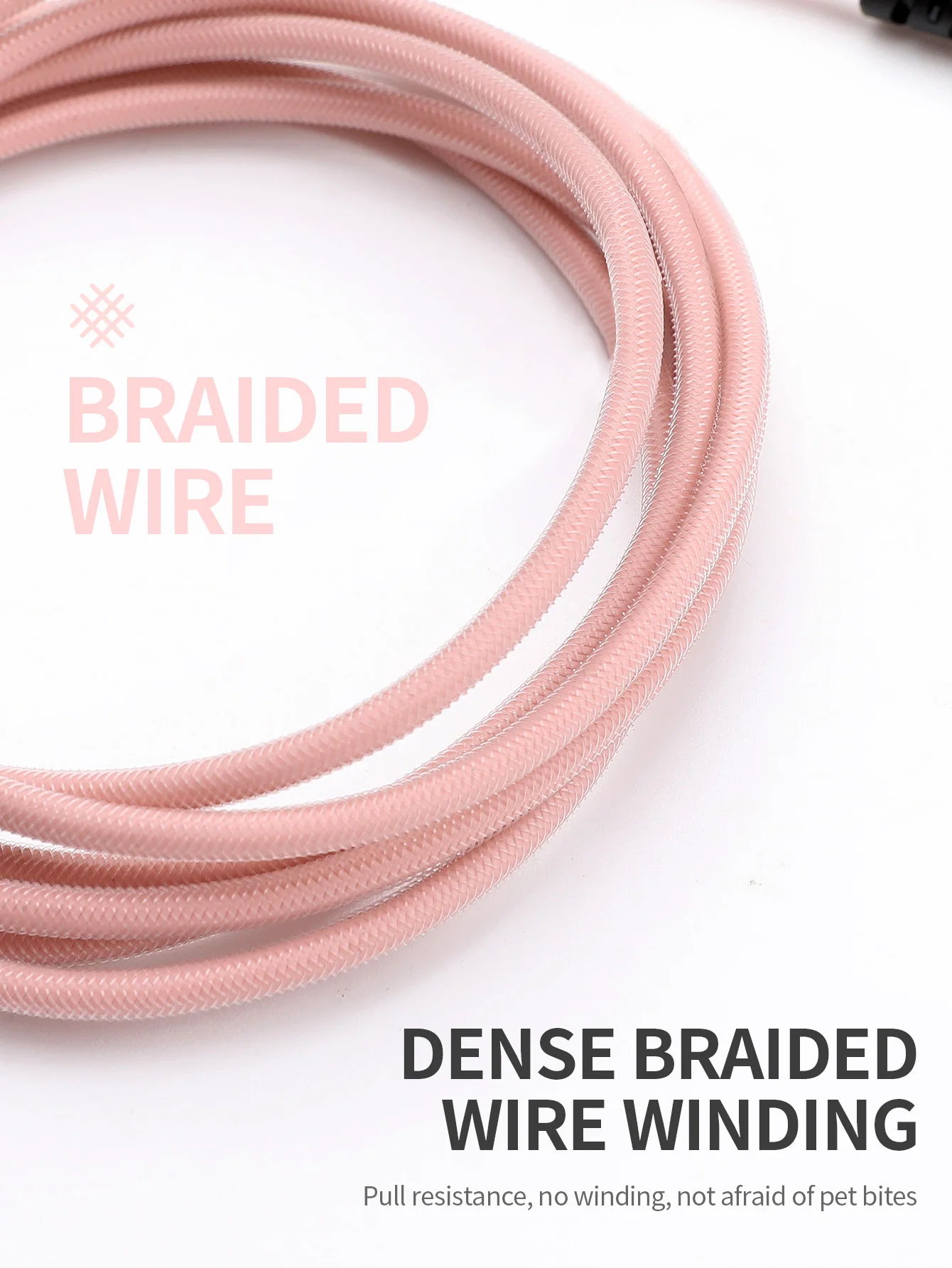 Cable trenzado USB C a USB C de 6,6 pies PD 60W Cable de carga rápida para XIAOMI ONEPLUS OPPO y más - imagen 5