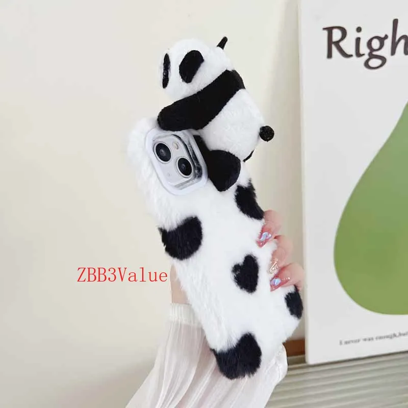 Carcasa de panda de peluche para VIVO, Y52, Y53S, Y72, Y51, Y31S, Y52S, Y73S, Y36, Y16, Y70, Y50, Y30, Y11S, Y12S, Y02, Y02A, Y51S, Y21S, Y17 - imagen 5