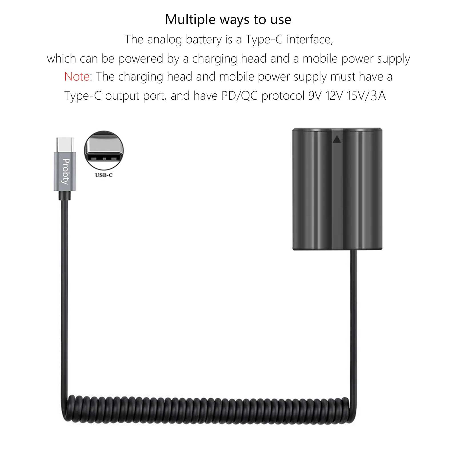 Para FujiFilm PD USB-C CP-W235 adaptador NP-W235 batería simulada Cable de alimentación USB-C para cámara FujiFilm X-T4 XT4 GFX100S 50S II - imagen 5