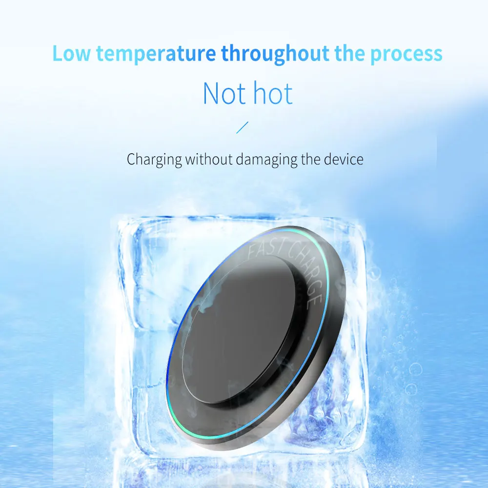 Mini almohadilla de carga inalámbrica, soporte de cargadores de luz LED para iPhone 16, 15, 14, 13, 12, Samsung S25, Xiaomi, AirPos Pro, estación de carga rápida - imagen 2