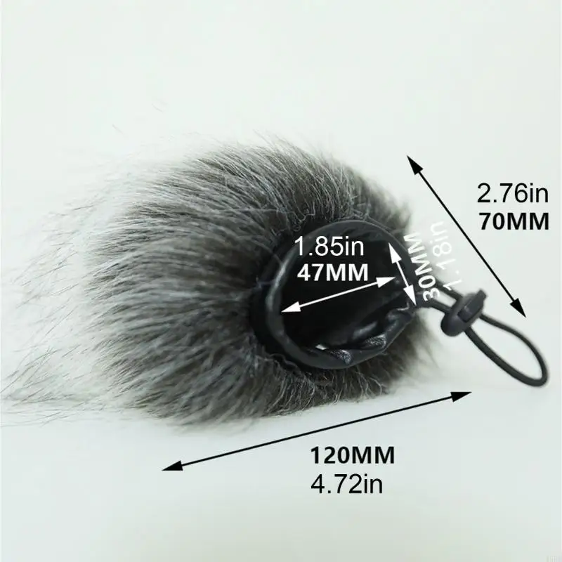 1 pieza de parabrisas peludo para exteriores para ZOOM H1essential micrófono parabrisas cubierta a prueba de viento - imagen 4