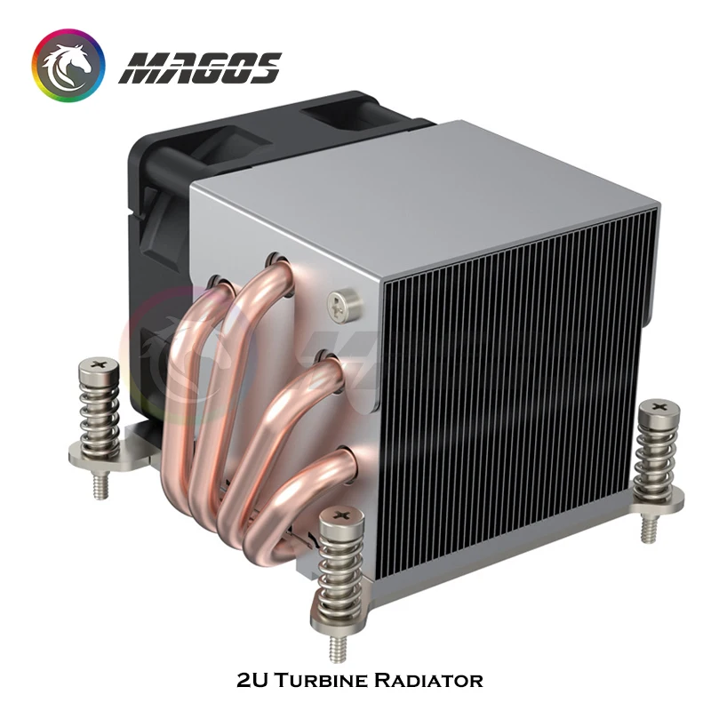 Enfriador de agua de CPU, 4 tubos de calor, servidor Universal 2u, radiador silencioso PWM 6800RPM, ventilador de refrigeración de aire para LGA 2011 /1151/AMD AM4 - imagen 5