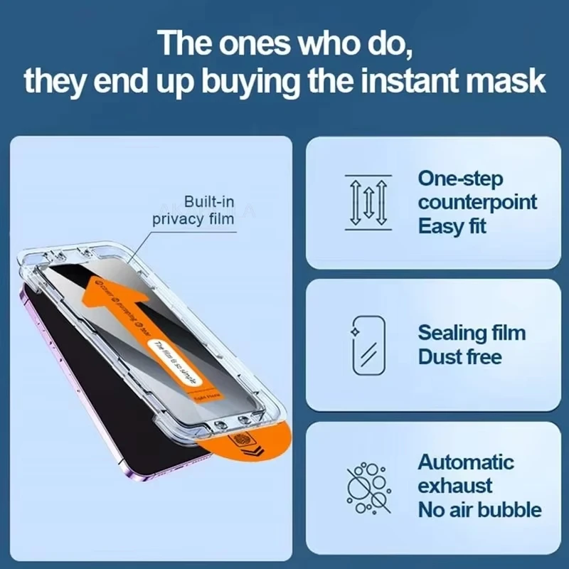 Protector de pantalla antiespía para Samsung A15 5G A16 A14 A13 A12 A05 A05S A06 A21S A22 A23 - imagen 5