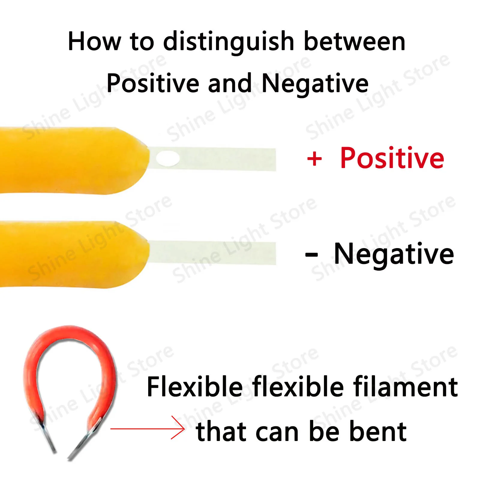 DC3V 196mm filamento LED diodo Flexible decoración COB LED Edison bombilla Camping restaurante accesorios de iluminación para el hogar DIY - imagen 4