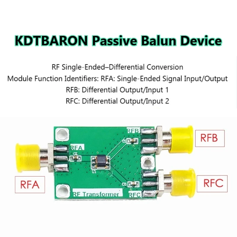 Transformador Barron RF KDTBARON, convertidor diferencial RF de un solo extremo para ADF4351/4355/5355 KDTBARON-003 - imagen 2