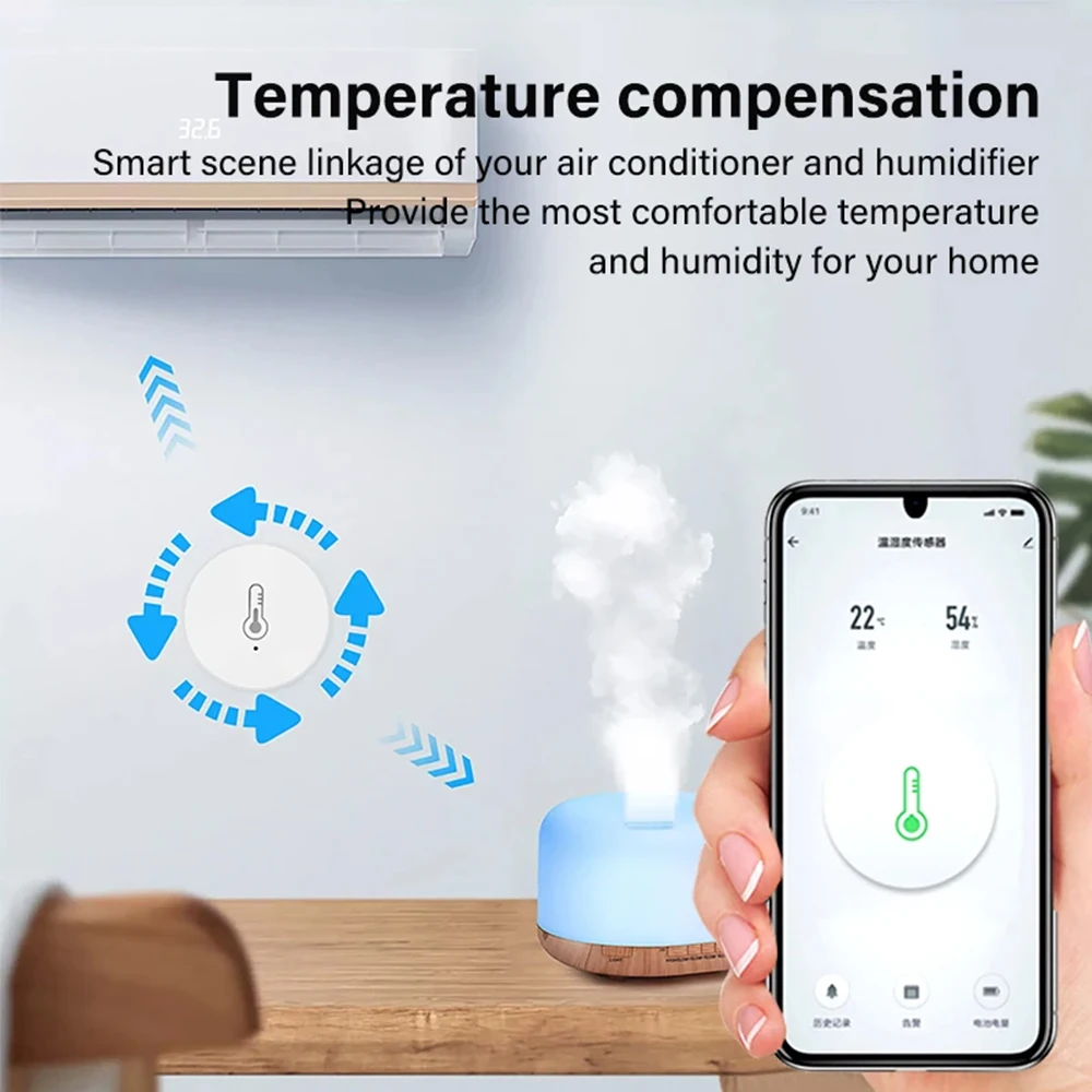 Tuya Zigbee 3,0 Sensor de temperatura y humedad Monitor remoto por aplicación Smart Life funciona con batería con Alexa Google Home - imagen 5