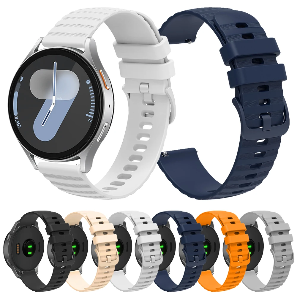 Correa de silicona de repuesto de 20mm y 22mm para Samsung Galaxy Watch 7/6/5/4 44mm 40mm 6 4, pulsera clásica Gear S3 para Huawei GT5 4Pro
