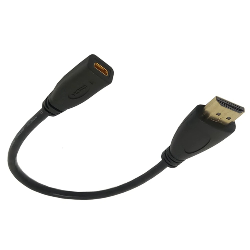 Línea corta estándar grande HDMI público a micro pequeño HDMI hembra adaptador de interfaz de línea de alta definición enchufe - imagen 3