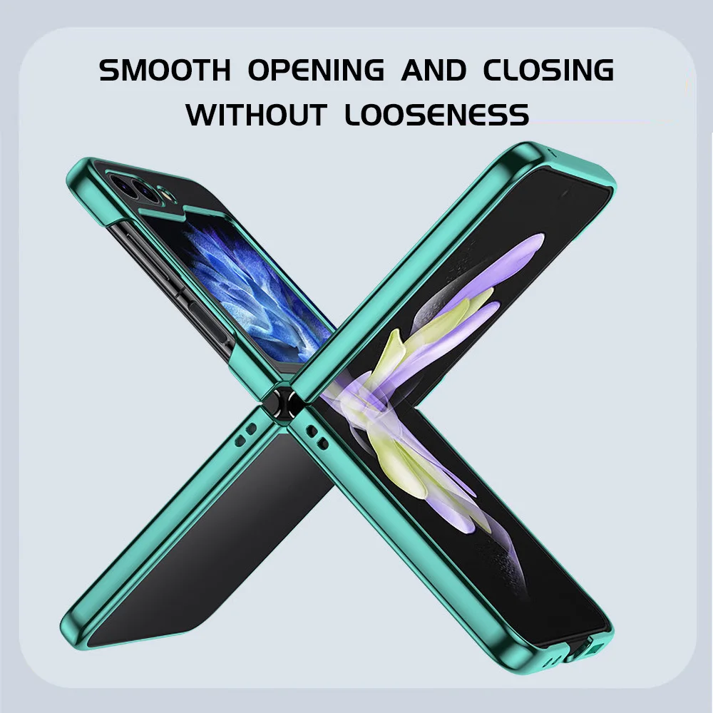 Funda de teléfono galvanizada para Samsung Galaxy Z Flip 6 5 4 3 Flip6 ZFlip flip4 Flip5 Funda de plástico duro a prueba de golpes Carcasa - imagen 4