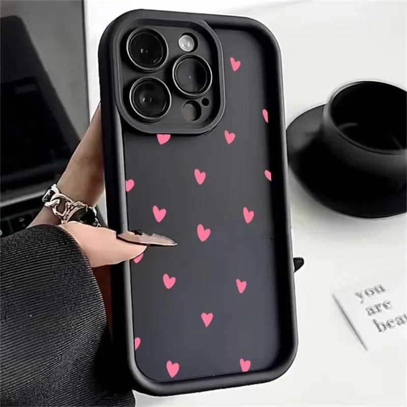 Funda de teléfono con forma de corazón de amor pequeño para Motorola Moto Edge 40 Neo 50 Pro 50 Fusion 5G G84 G14 G32 G35 G52 G30 G60S G53 G22 E13 E14 - imagen 4