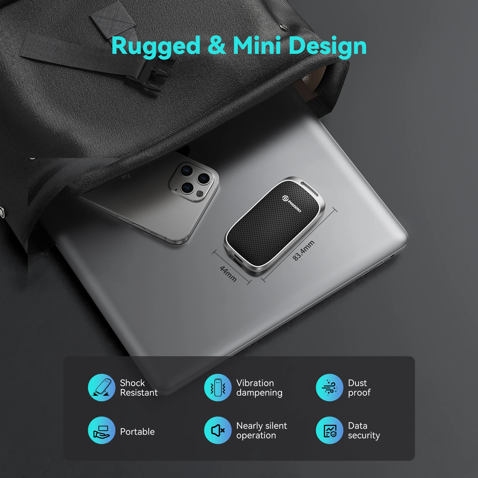 Unidad de estado sólido externa PHIXERO P5 SSD portátil 500 MB/S 2,5 pulgadas 2TB 1TB USB 3,2 Gen2 tipo C PSSD para ordenador portátil HUAWEI MateBook - imagen 3