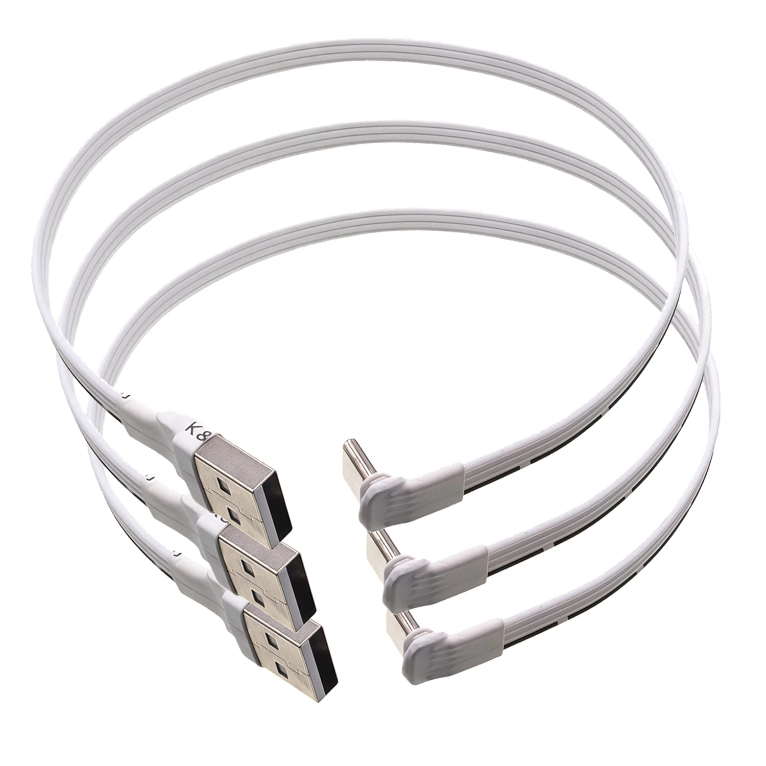 3M 2M 1M plano tipo c USB2.0 es adecuado para cable cargador minis de doble codo typec Nubia z17mini 5CM 10CM 20CM 30CM 50CM