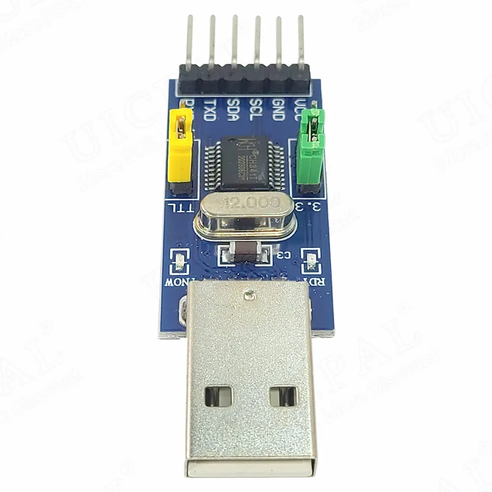 Módulo de conversión USB a I2C IIC UART USB a TTL microcontrolador STC STM 2 en 1 descargador de puerto serie CHT341T - imagen 4