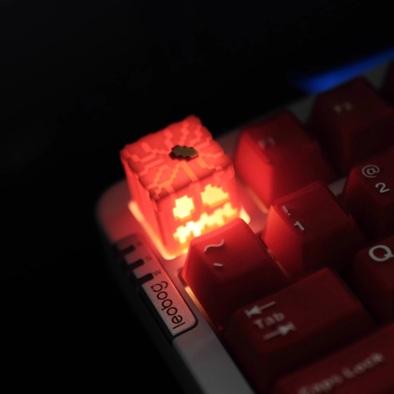 Teclas de linterna de calabaza My World, teclas de juego 3D personalizadas para teclado mecánico DIY, llave ESC translúcida de resina para Halloween, 1 ud. - imagen 5