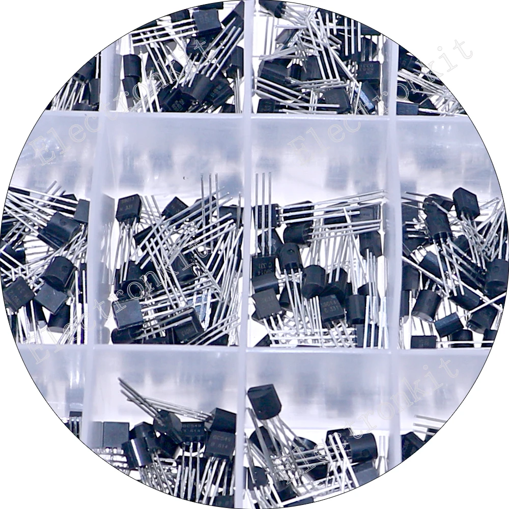840 unids/caja 24 valores TO-92 Kit surtido de transistores BC327 BC337 BC547 2N2222 3904 3906 C945 S8050 S9014 PNP/NPN paquete de transistores - imagen 4
