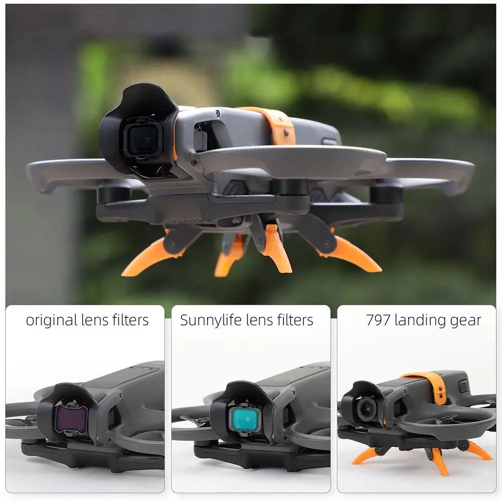 Sunnylife-cubierta de lente para DJI AVATA 2, cardán de protección antideslumbrante, parasol para DJI Avata 2, accesorios para Drones - imagen 5