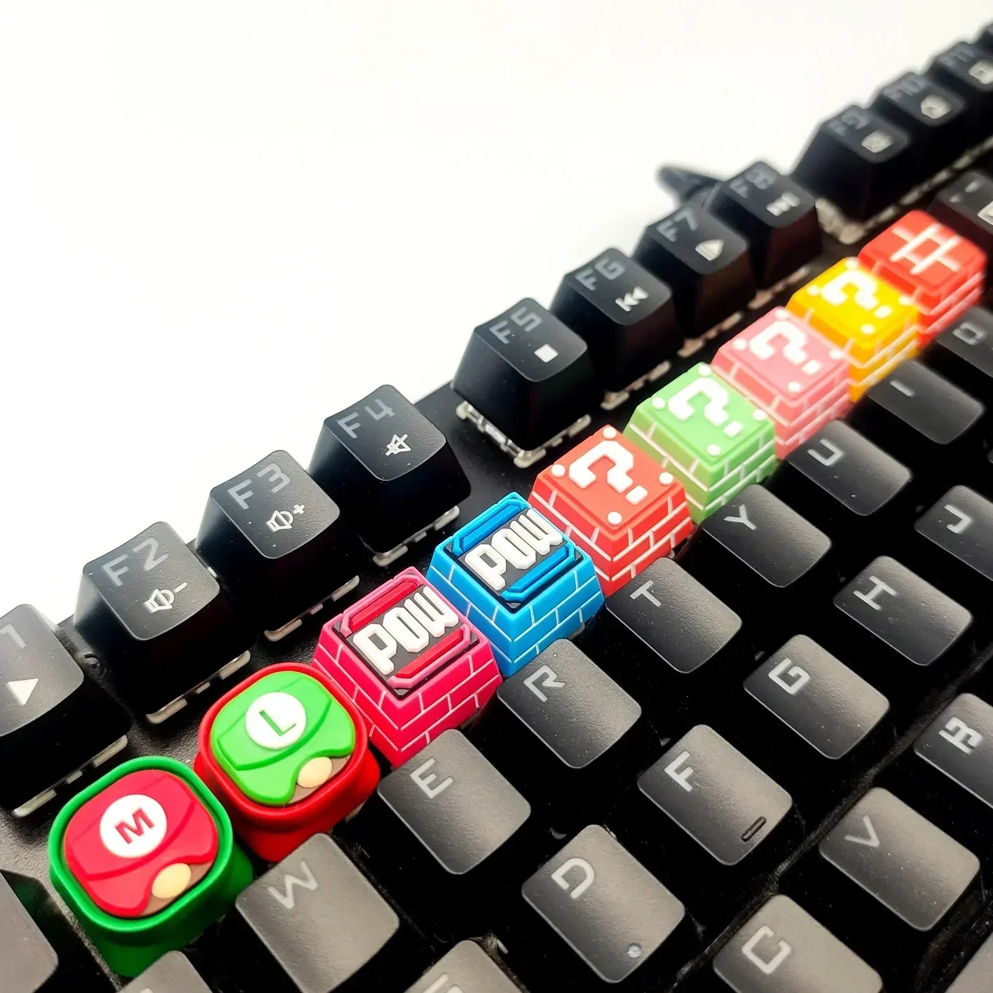 Teclas de Pokémon de Super Mario Bros, Teclado mecánico Personal a medida, resina hecha a mano, Linda creatividad, regalo personalizado - imagen 5