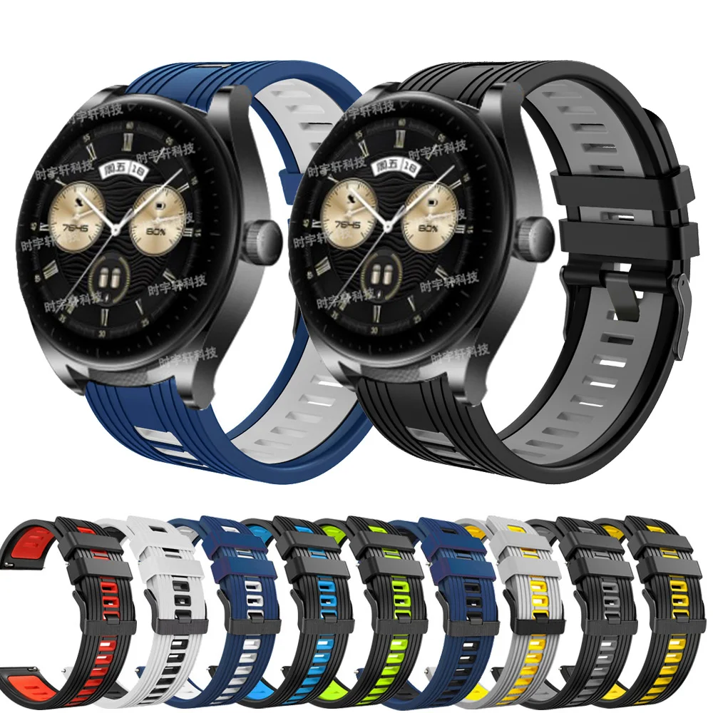 Correa de muñeca de silicona de 22mm para Huawei Watch Buds, pulsera deportiva para Huawei Watch 3 4 Pro/GT 4 GT 3 46mm/GT 2 Pro/Runner 2E