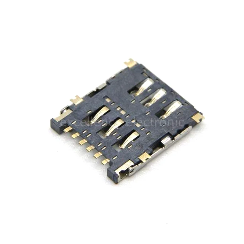10PCS NANO SIM Card Holder 1.5H 6P Flip Holder Connector Micro Mobile Phone Card Slot - imagen 4