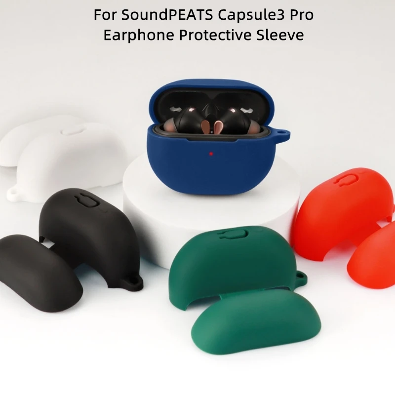 Funda protectora para auriculares inalámbricos SoundPEATS Capsule3 Pro, cubierta a prueba de golpes, carcasa lavable, funda antipolvo