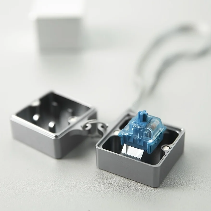 Interruptor de teclado de aleación de aluminio 2 en 1, eje de apertura Cnc abierto para teclados mecánicos Gateron + Outemu / Akko Cs Cherry - imagen 4
