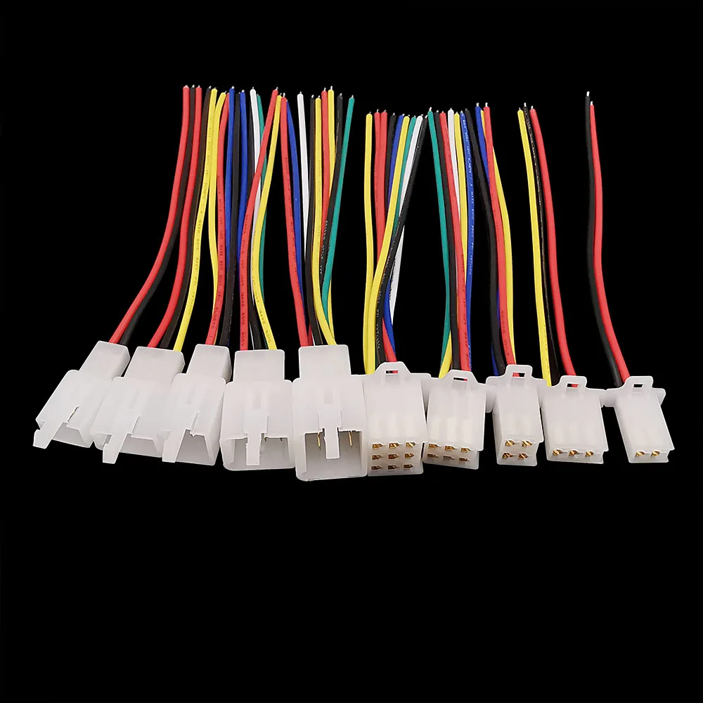 Conector de Cable eléctrico automotriz, Kits de terminales de enchufe macho y hembra para motocicleta y coche, 2,8mm, 2/3/4/6/9 Pines, 1 par - imagen 2