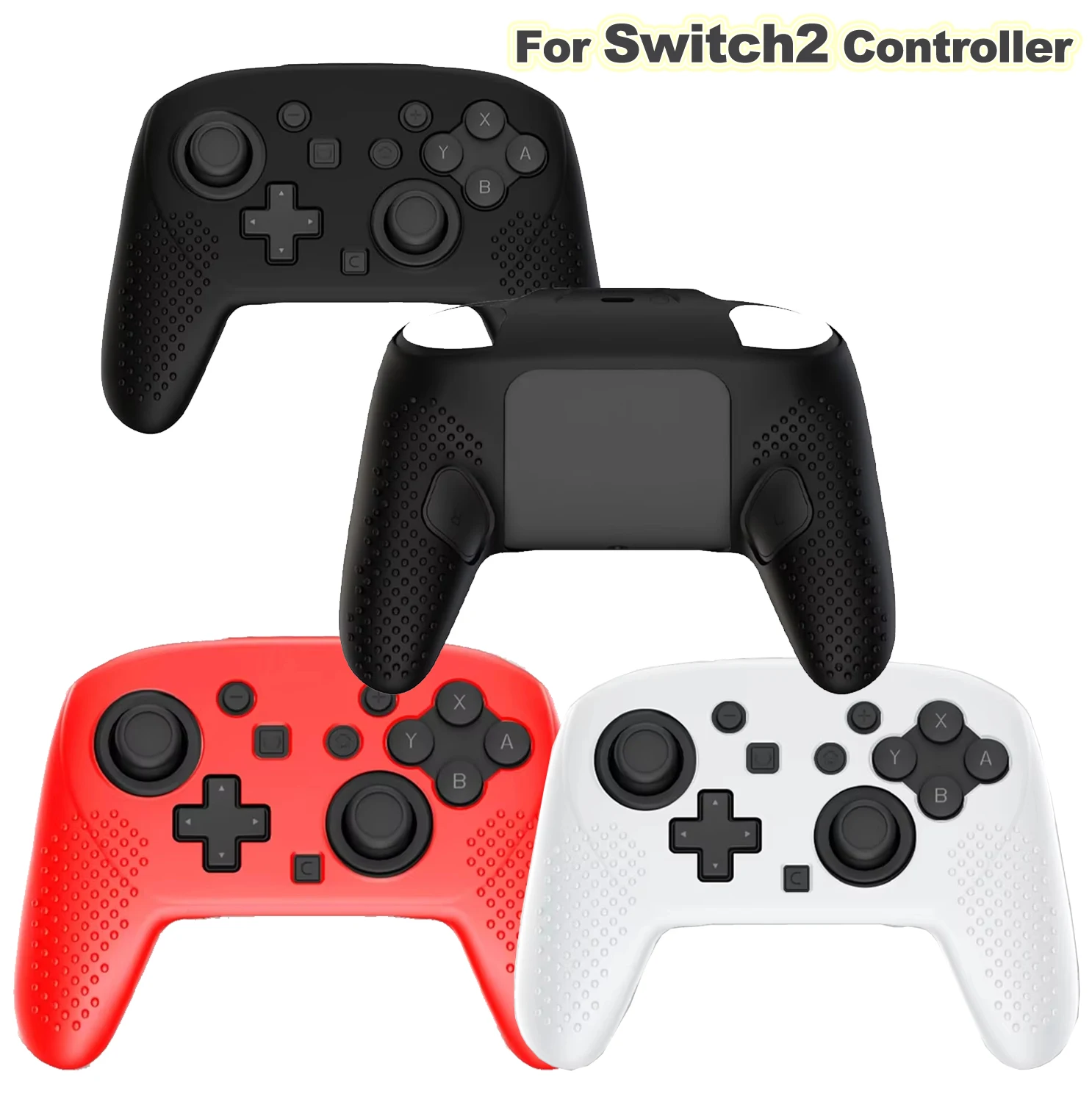 Funda de silicona protectora de piel para Nintendo Switch 2 Pro Gamepad controlador agarre antideslizante cubierta suave para accesorios NS 2